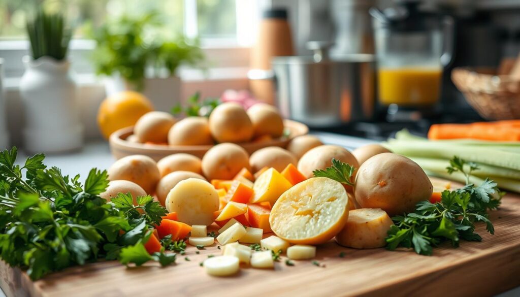 Healthy Potato Soup Preparation