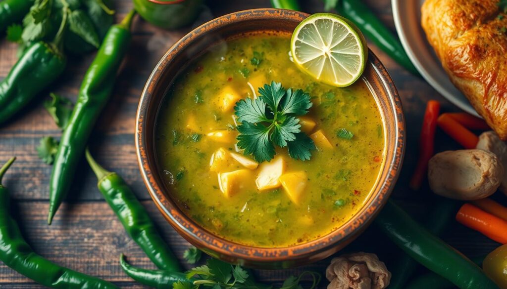 green chilies soup